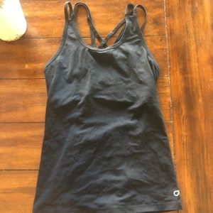 black athletic tank